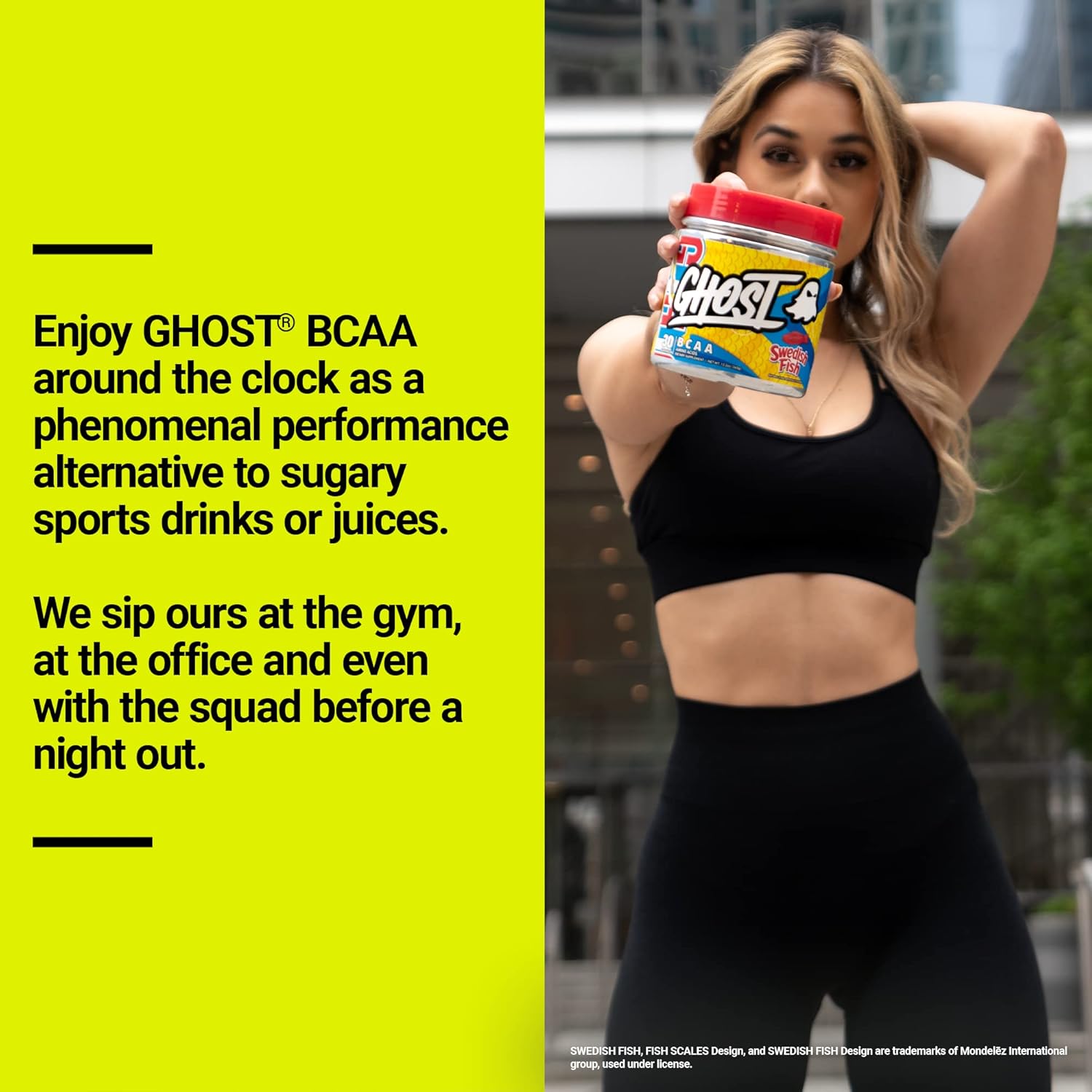 Sugar-Free Sour Patch Kids Watermelon BCAA Powder - 30 Servings, 7G BCAA, Intra & Post Workout Recovery Drink