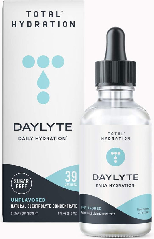 Sugar-Free Total Hydration Electrolyte Drops with Magnesium, Calcium & Zinc - Daily Supplement (39 Servings)