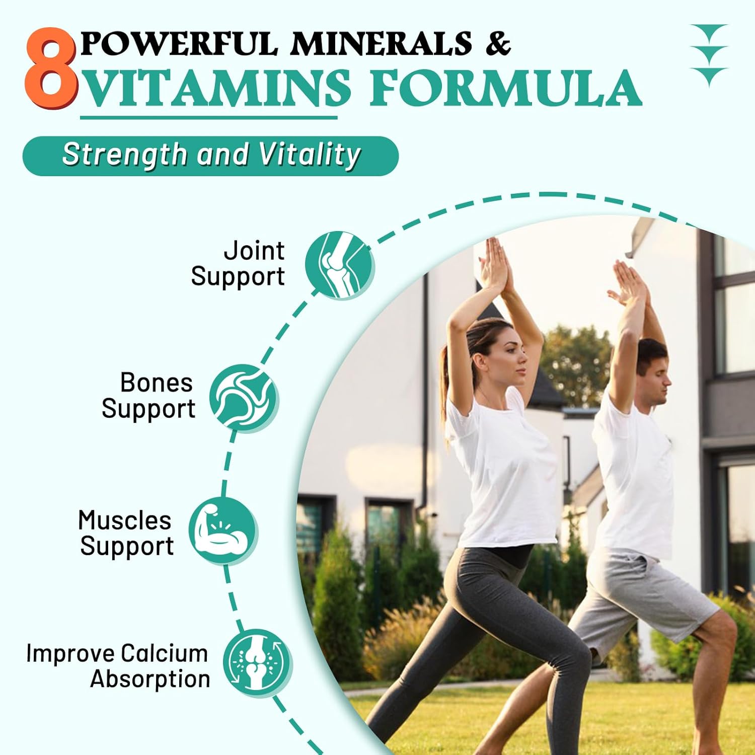 Sugar-Free Vegan Calcium Magnesium Zinc Gummies for Bone & Muscle Strength, High Absorption Supplement with Magnesium Glycinate - 60 Count