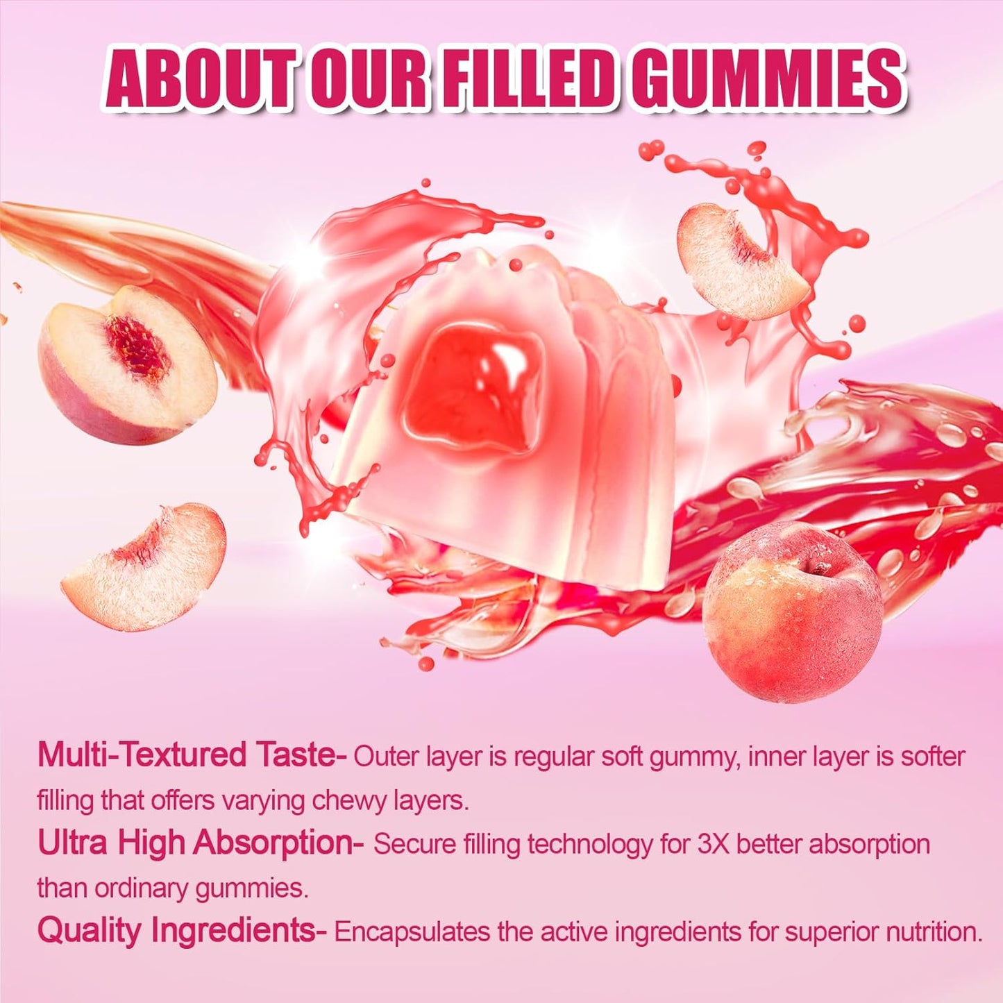 Sugar-Free Women's Multivitamin Gummies with Vitamins A, C, D, E, B6, B12, Iron, Calcium, Zinc - Skin, Hair, Energy, & Immune Support