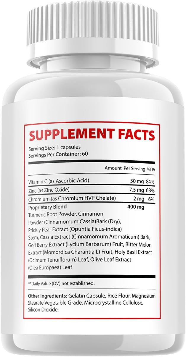 Sugar Shield Supplement - Extra Strength Formula (2 Pack - 120 Capsules) for Natural Sugar Control