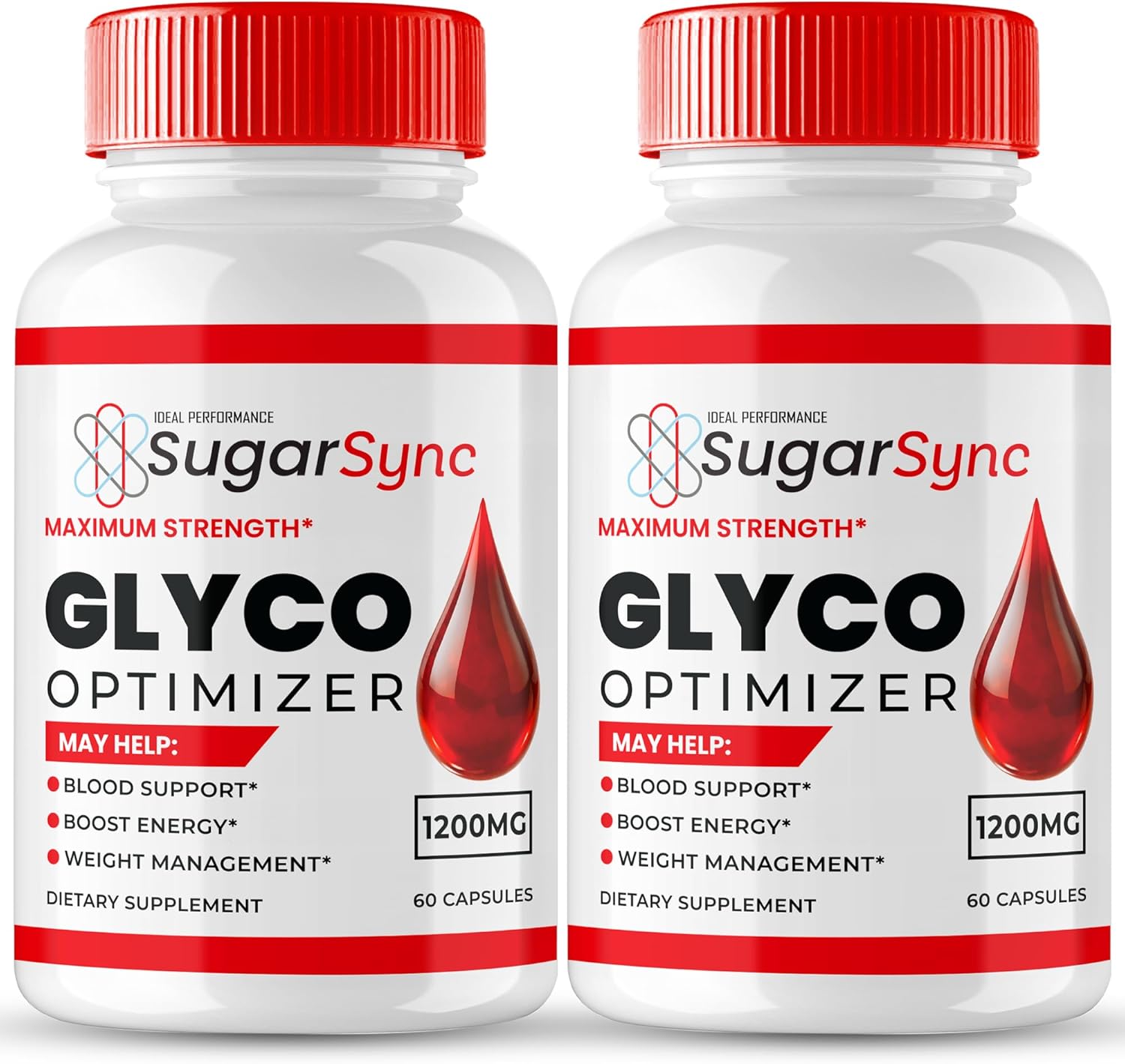 Sugar Sync Glyco Optimizer Capsules - Maximum Strength Supplement for Health Support, All Natural Formula (2 Pack)