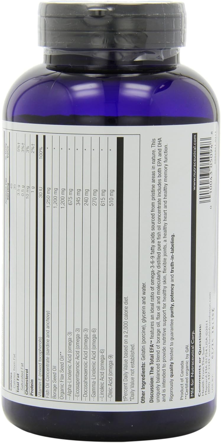 Sun The Total EFA 180 Softgels - Master Muscle Health Formula