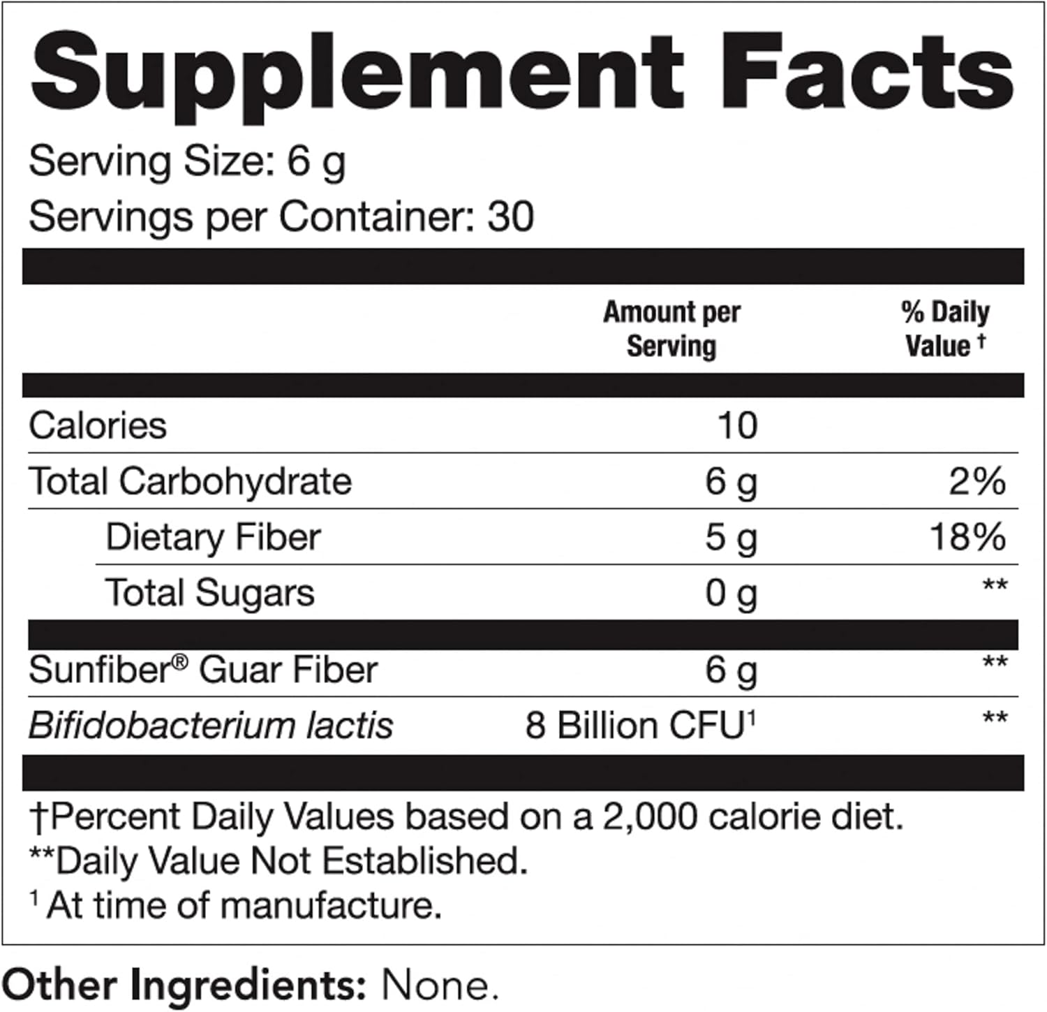 Sunfiber GI Prebiotic Fiber with Probiotics - 5g Fiber & 8 Billion Probiotics - Low FODMAP - 30 Day Supply