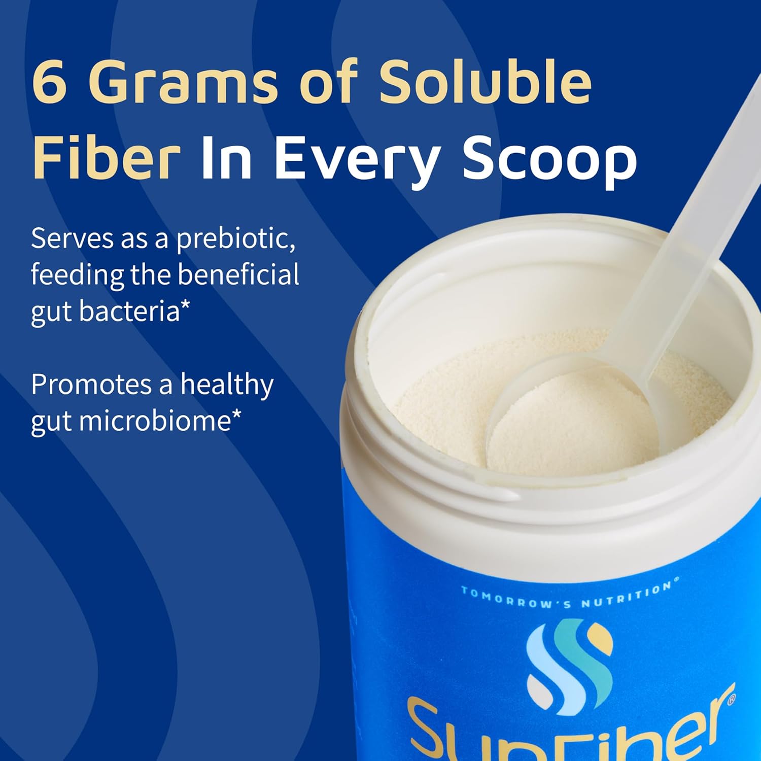 Sunfiber Prebiotic Fiber Supplement for Digestive Health - 30 Servings, Low FODMAP, Gluten-Free, Unflavored - Tomorrow's Nutrition