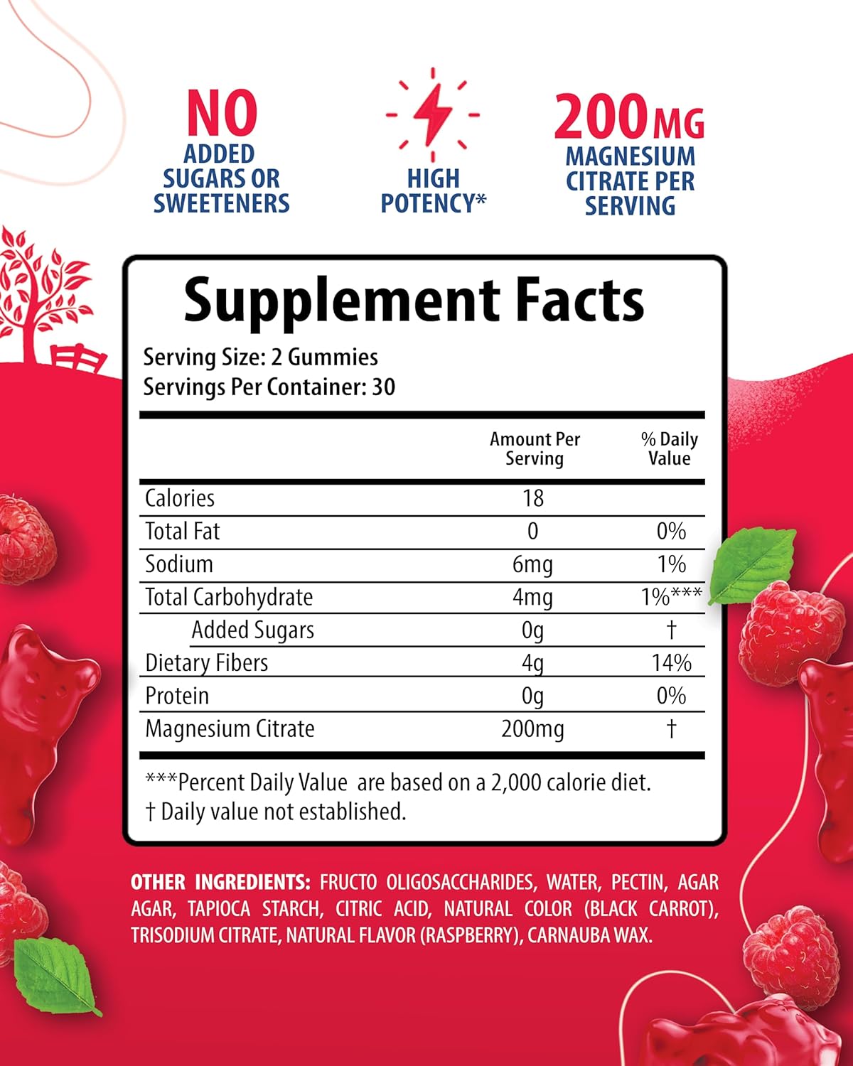 SUNNY SAM Magnesium Citrate Gummies - 200mg - Chewable Supplement for Mood & Muscle Support - Kids & Adults