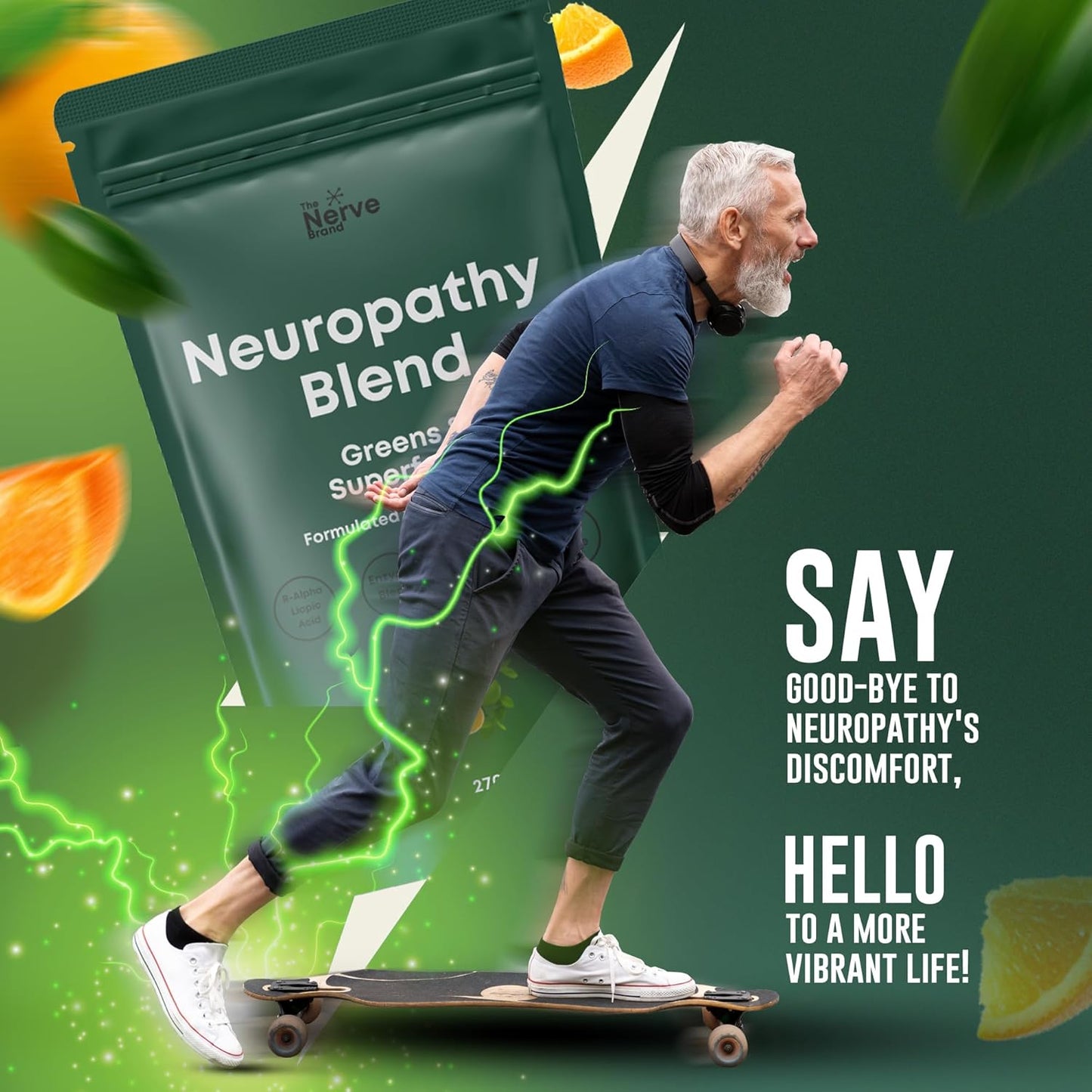 Sunshine Orange Neuropathy Superfood by Nerve Brand - Boost Nerve Health with Vitamin C & Antioxidants