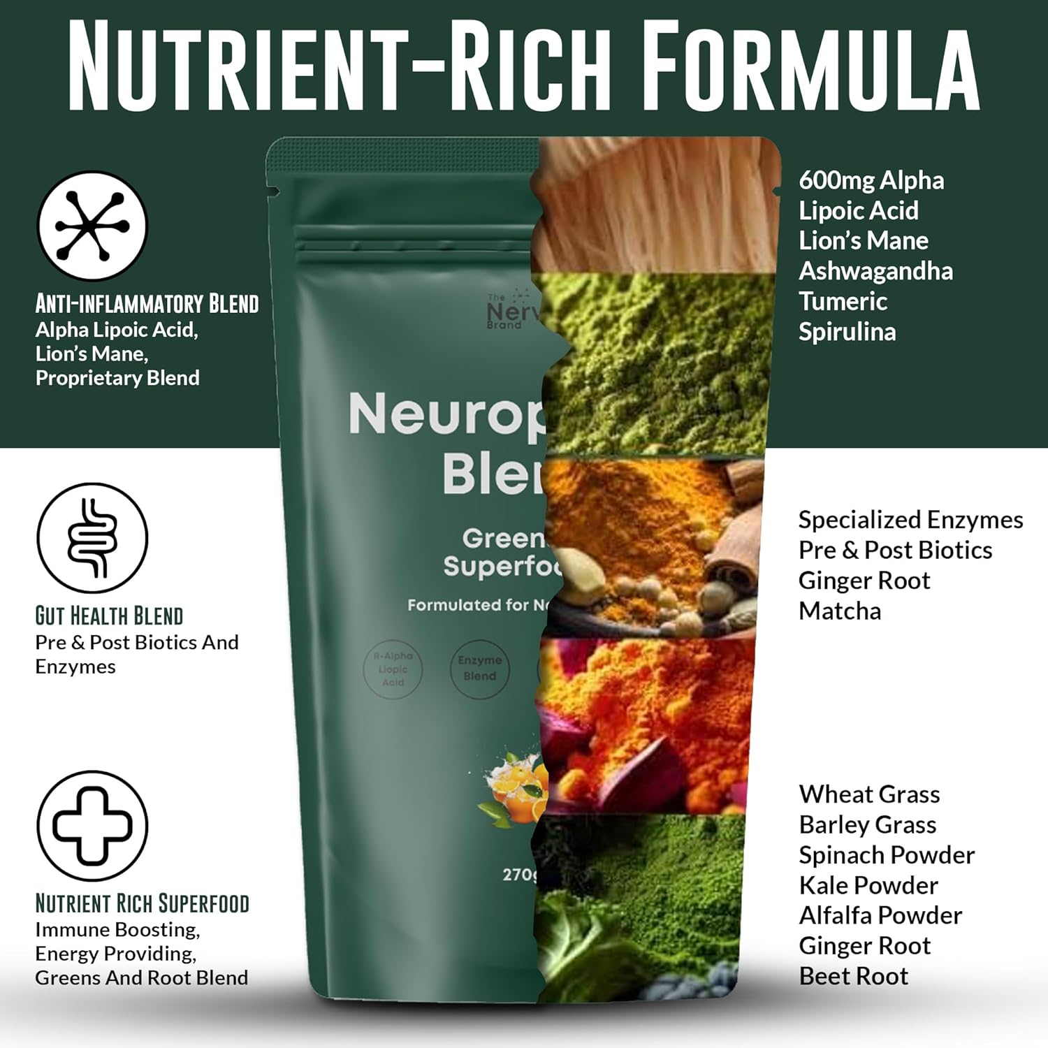 Sunshine Orange Neuropathy Superfood by Nerve Brand - Boost Nerve Health with Vitamin C & Antioxidants