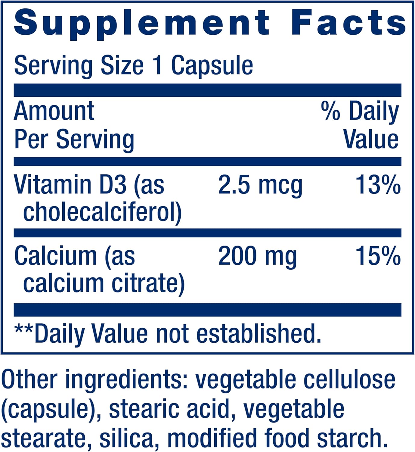 Super-absorbable Calcium Citrate with Vitamin D for Optimal Bone Health - 200 Capsules (Gluten-Free, Non-GMO)