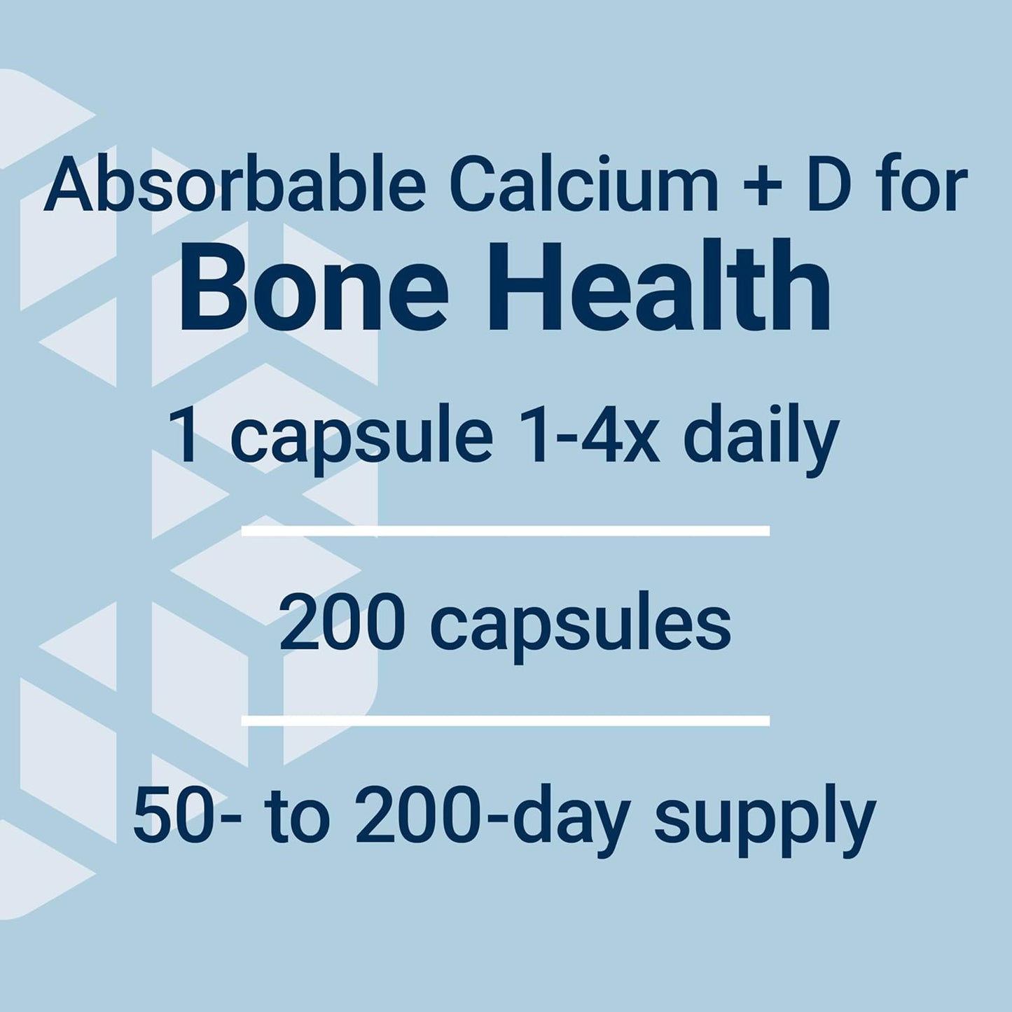 Super-absorbable Calcium Citrate with Vitamin D for Optimal Bone Health - 200 Capsules (Gluten-Free, Non-GMO)
