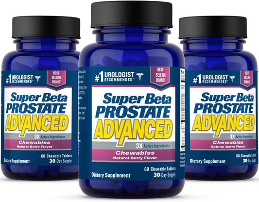 Super Beta Prostate Advanced Chewables - Men's Health Support Supplement (540 Chews, 3-Month Supply)