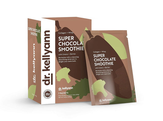 Super Chocolate Collagen Smoothie Mix – 7 Servings, Protein Shake for Keto & Paleo Diets, Skin & Gut Support