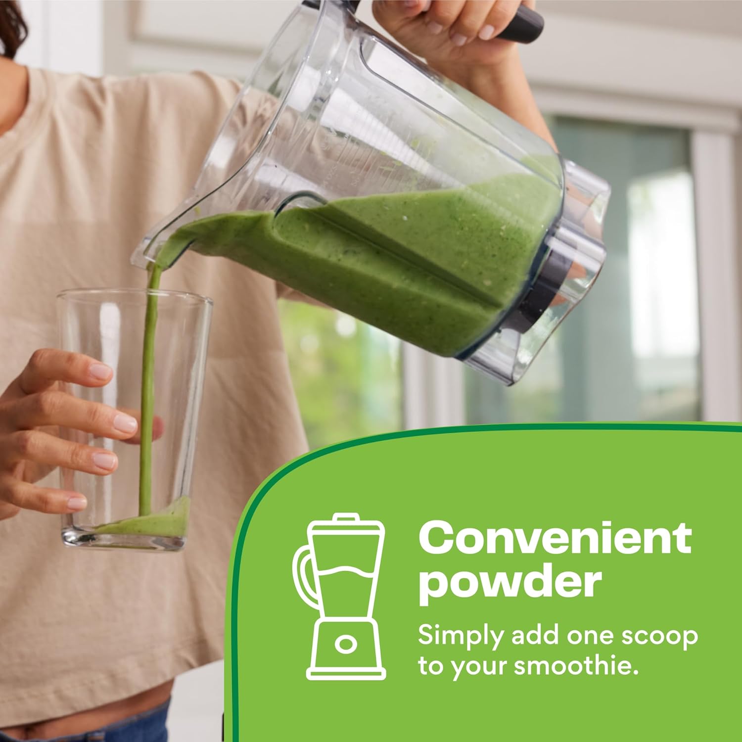 Super Greens Booster Powder: Spirulina, Moringa, Wheat Grass, Kale, Chlorophyll - 30 Servings