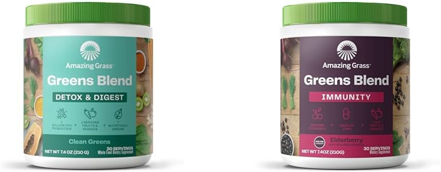 Super Greens Powder Detox & Digest Smoothie Mix for Immune Support