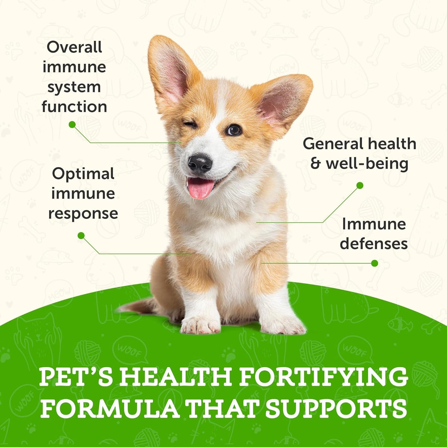 Super Immune Support Supplement for Dogs & Cats - Echinacea, Eleuthero, Olive Leaf Extract - 2 Fl Oz Liquid Drops