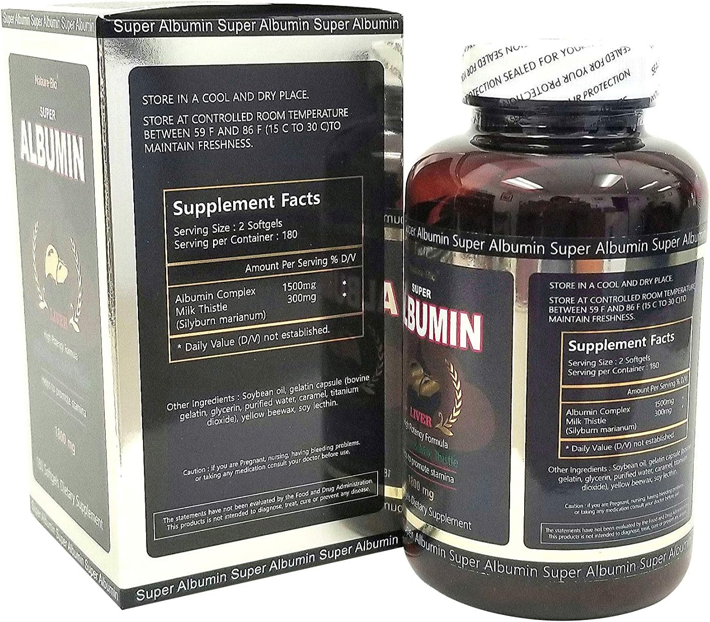 Super Liver Albumin Supplement for Liver Health and Detoxification - 100% Natural Ingredients for Optimal Liver Function