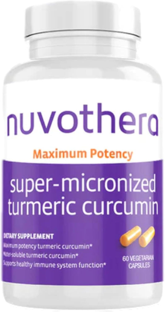 Super-Micronized Turmeric Curcumin Capsules - 1 Month Supply for Joint, Skin, and Gut Health - Whole Root, Non-GMO, High Absorption Formula - Antioxidant Support (60 Capsules)