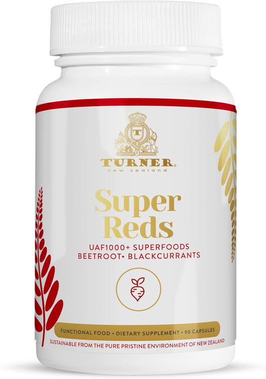 Super Reds Capsules with UAF1000+ for Energy & Antioxidants - 90 Capsules, New Zealand Red Superfood & Essential Veggies