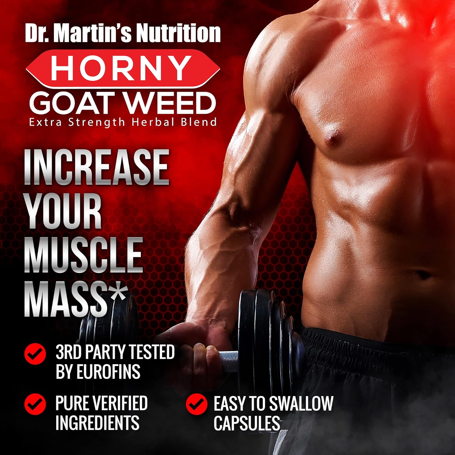 Super Strength Horny Goat Weed Capsules with Maca, Arginine, and Ginseng - Boost Health, Performance, and Energy - Joint Health for Men and Women - 120 Capsules
