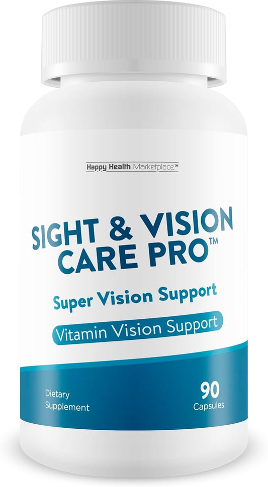Super Vision Support - Vitamin & Mineral Supplement for Eye Health - Enhance Visual Acuity and Reduce Eye Strain - Antioxidant Cell Support for Healthy Sight & Vision Care