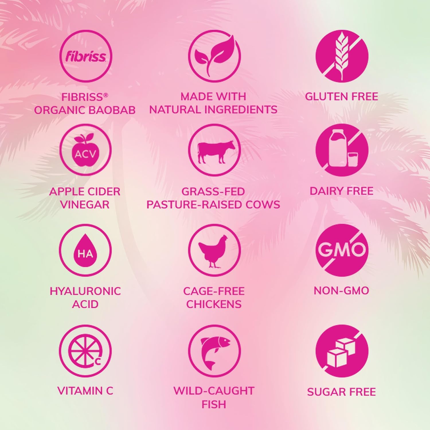 Super Youth Strawberry Watermelon Collagen Peptides with Probiotics, Fiber, Hyaluronic Acid, Vitamin C - Skin, Hair, Joint & Metabolism Support