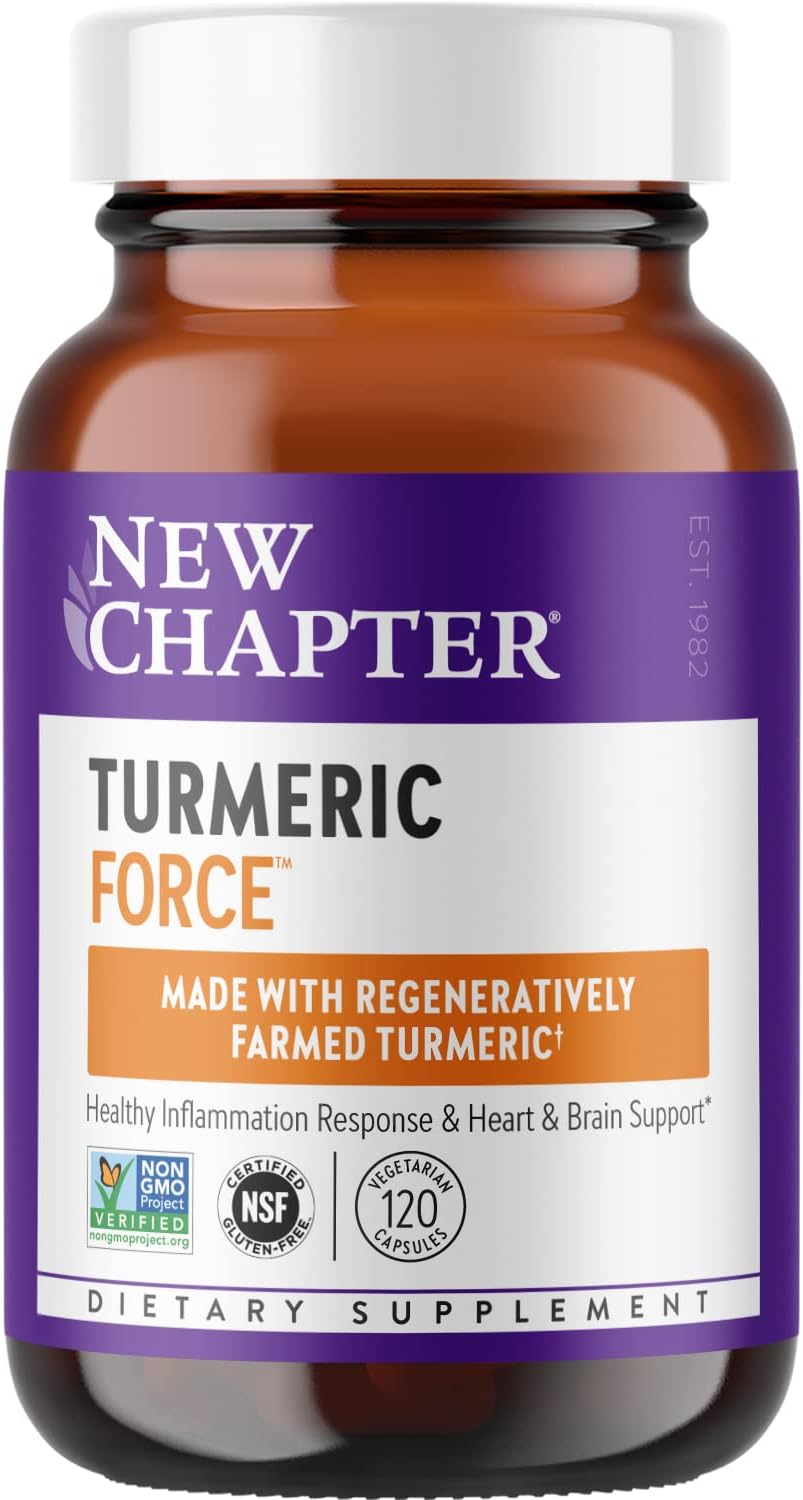 Supercritical Turmeric Curcumin Supplement for Heart, Brain, & Inflammation Support - Non-GMO & Gluten Free - 120 Count