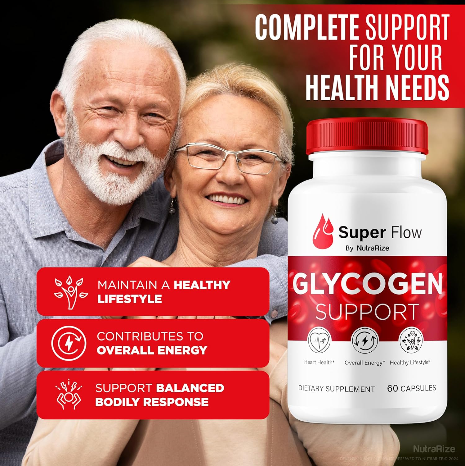 SuperFlow Glycogen Support Capsules (2 Pack) for Optimal Glyco Optimization and Detox Cleanse - 120 Capsules