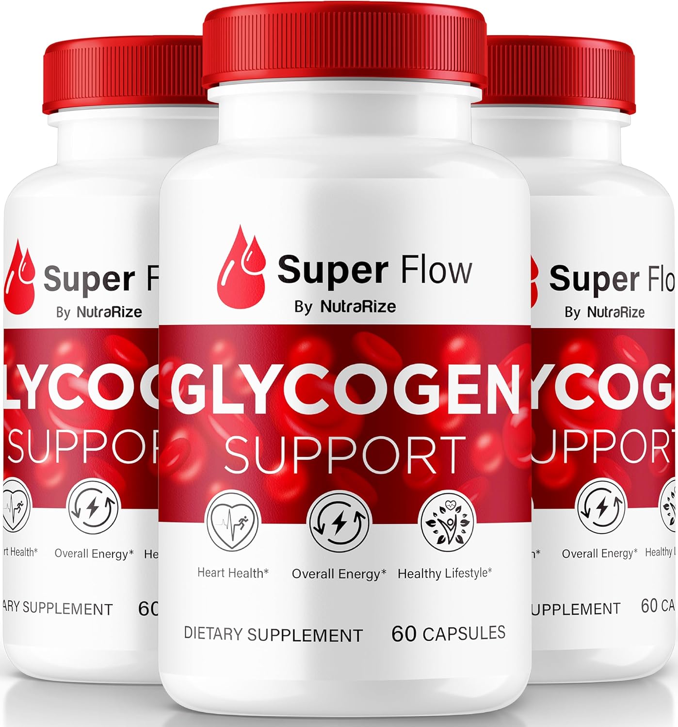 SuperFlow Glycogen Support Capsules Bundle - NutraRize SuperFlow Glyco Optimizer for Detox Cleanse and Glycol Optimization (180 Capsules)