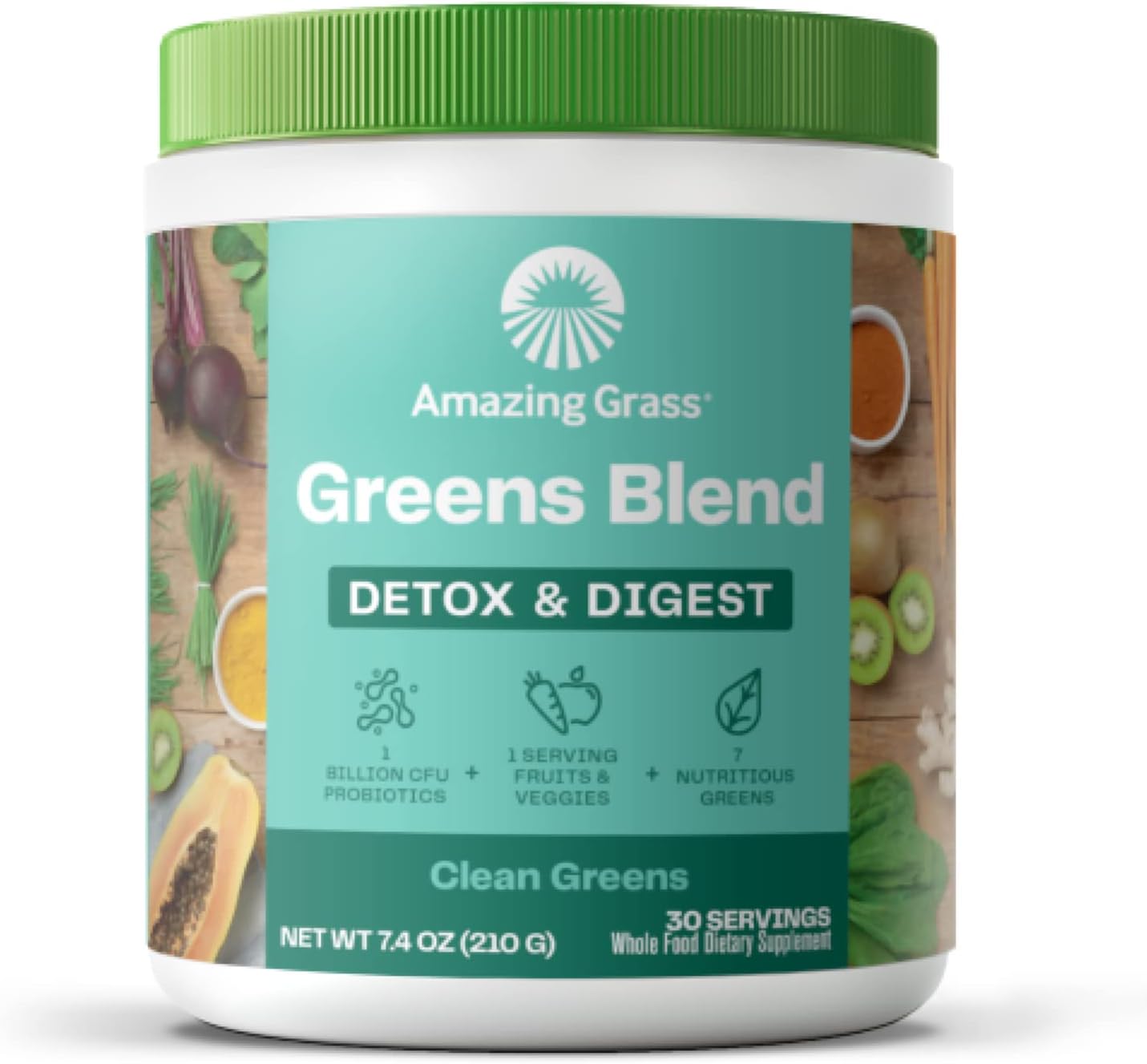 Superfood Smoothie Mix: Amazing Grass Greens Detox & Digest Blend for Energy Boost & Cleansing