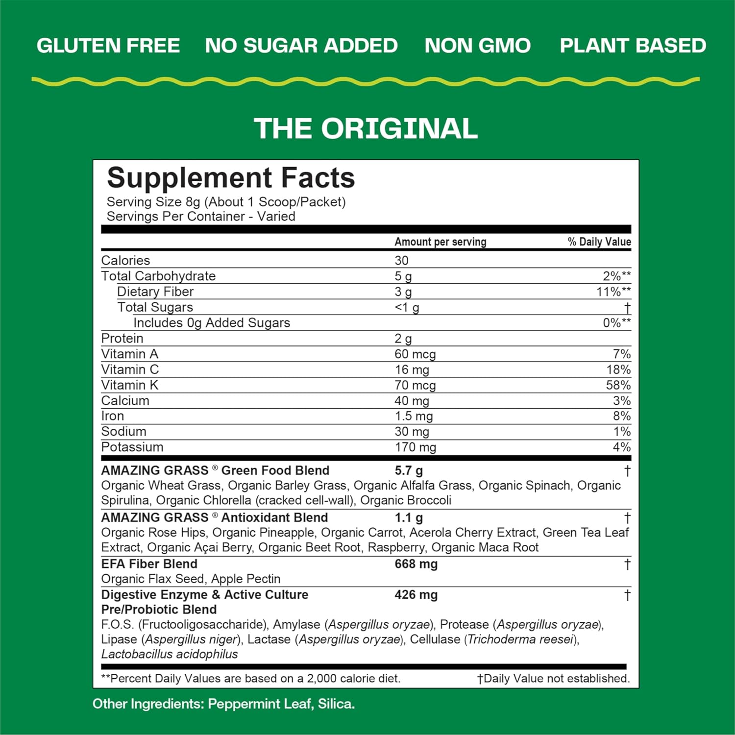 Superfood Smoothie Mix: Amazing Grass Greens Detox & Digest Blend for Energy Boost & Cleansing
