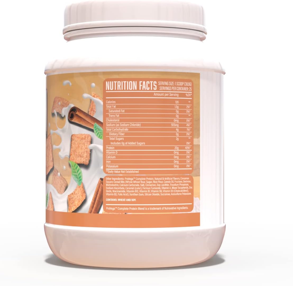 Superior Plant-Based Protein Powder - Cinnamon Crunch Vegan Protein Powder, 20g Protein Per Serving, Gluten Free - Huge Supplements