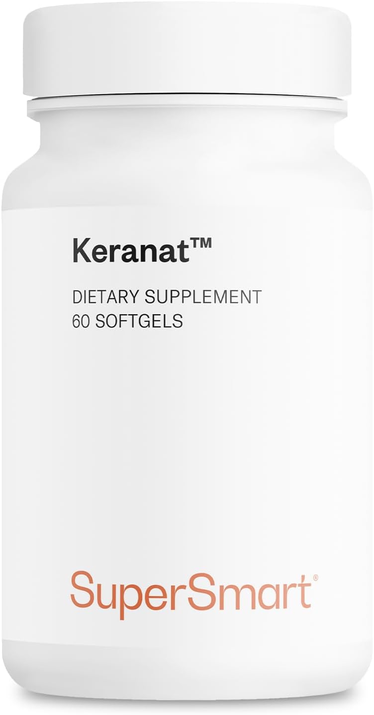 Supersmart Keranat Advanced Formula Hair Supplement with Biotin for Volume and Growth - Non-GMO, Gluten Free - 60 Softgels