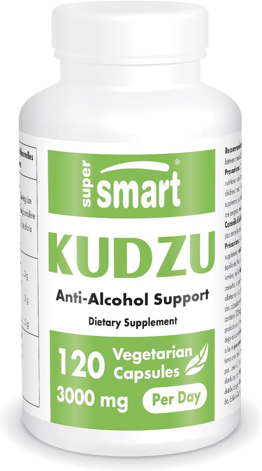 Supersmart Kudzu Extract 500mg Full Spectrum Antioxidant Capsules - Non-GMO & Gluten-Free Herbal Supplement