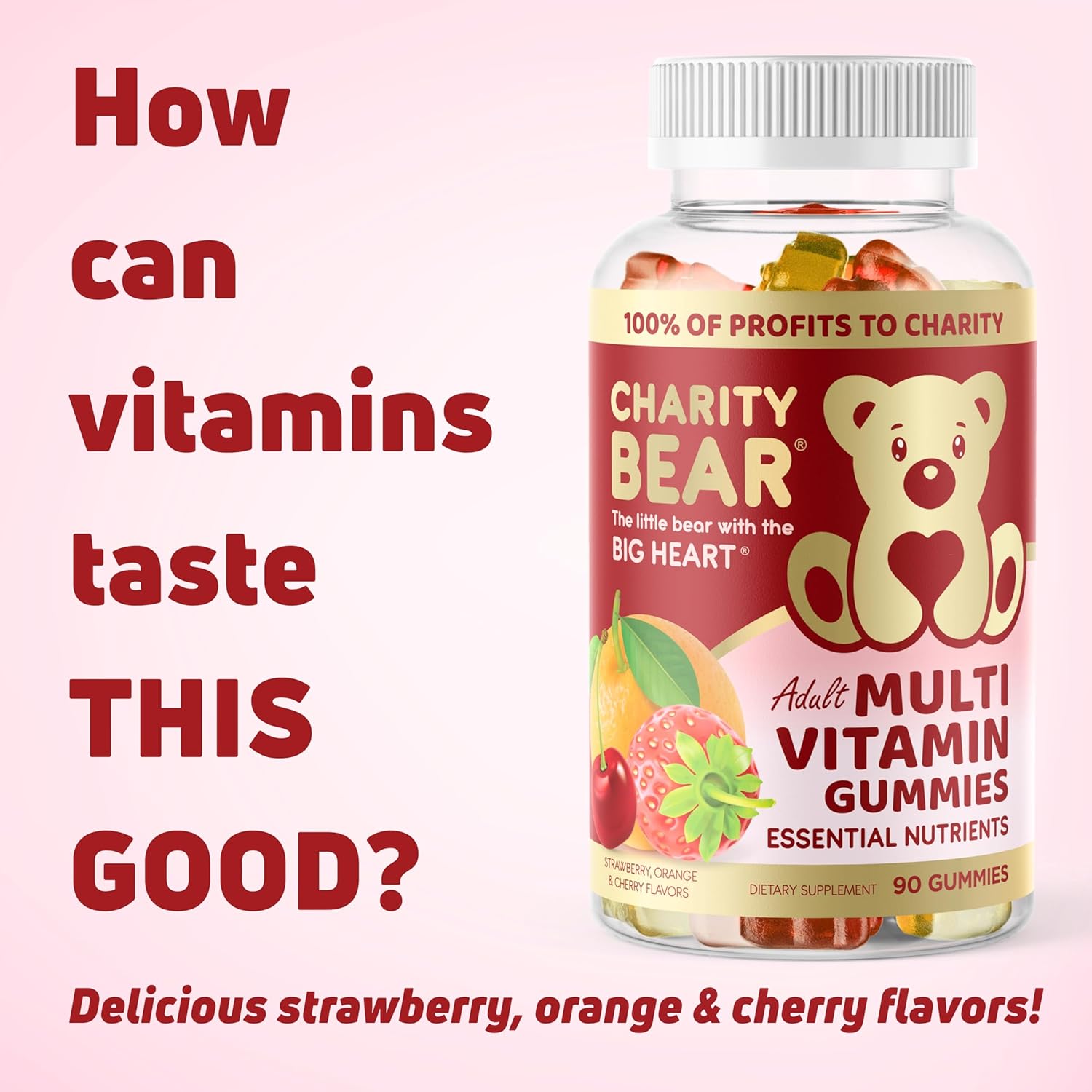 Support a Cause with CharityBear Adult Multivitamin Gummies - Give Back with Every Purchase!