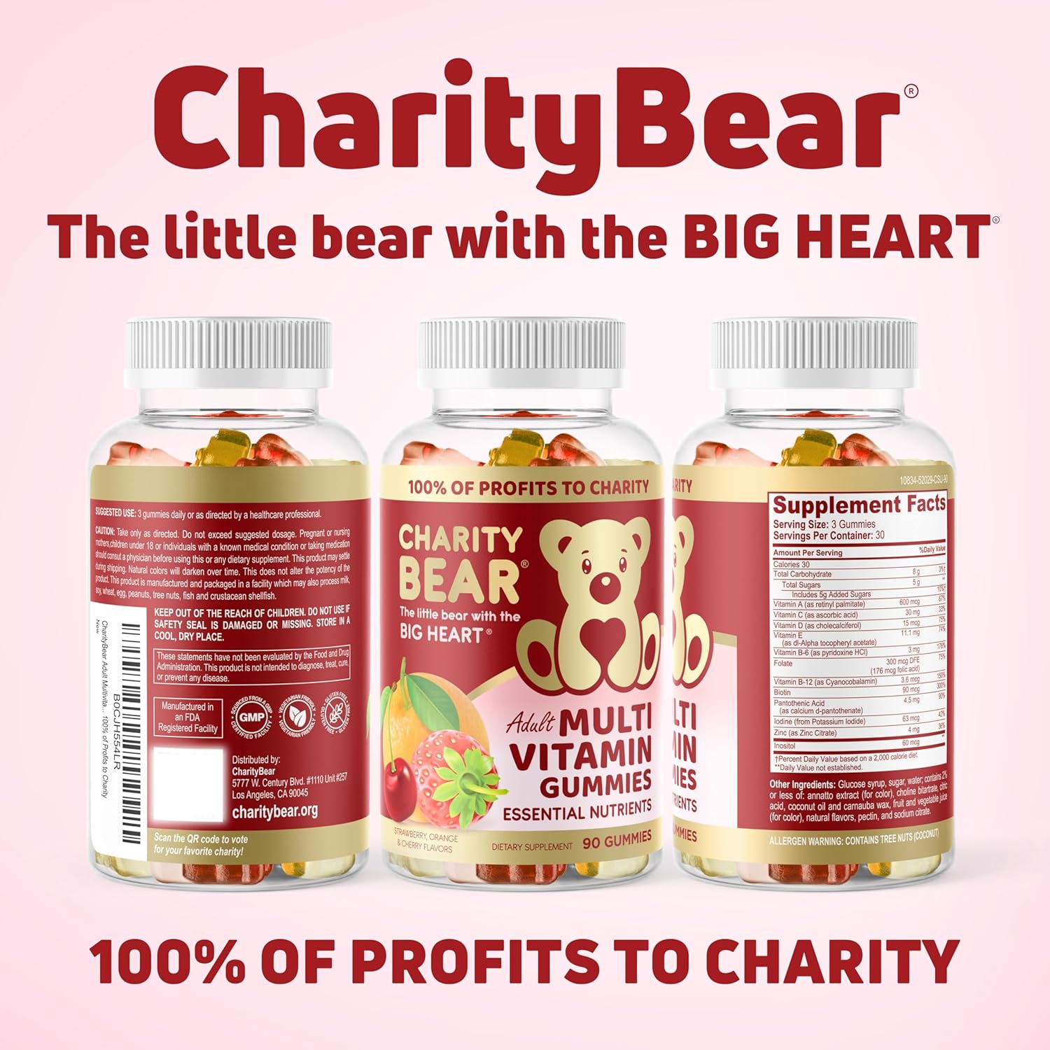 Support a Cause with CharityBear Adult Multivitamin Gummies - Give Back with Every Purchase!