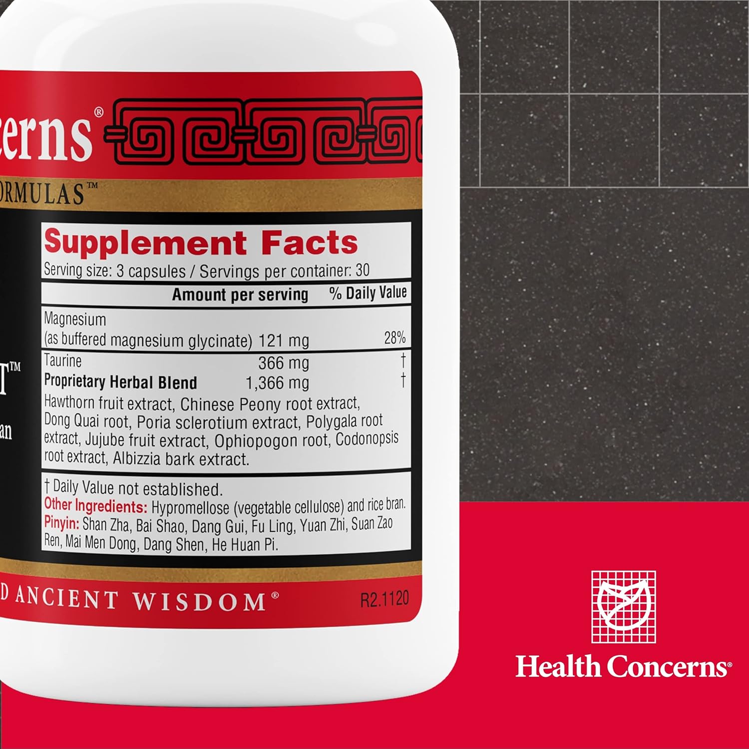 Support Heart Yin with Health Concerns Calm Spirit Calm Aid Supplements - 90 Capsules for Men & Women