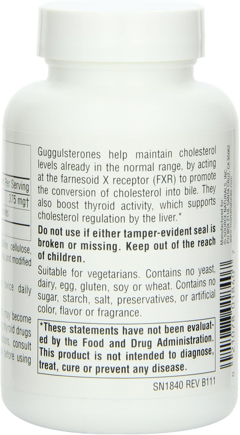 Supports Heart and Arteries with Source Naturals Guggulsterones 37.5mg - 120 Tablets