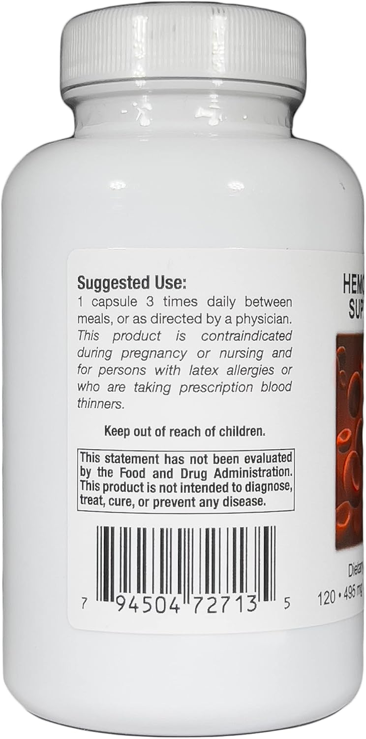 Supreme Nutrition Hemo Guard Supplement - 120 Vegetarian Capsules, Pure Herbal Blend
