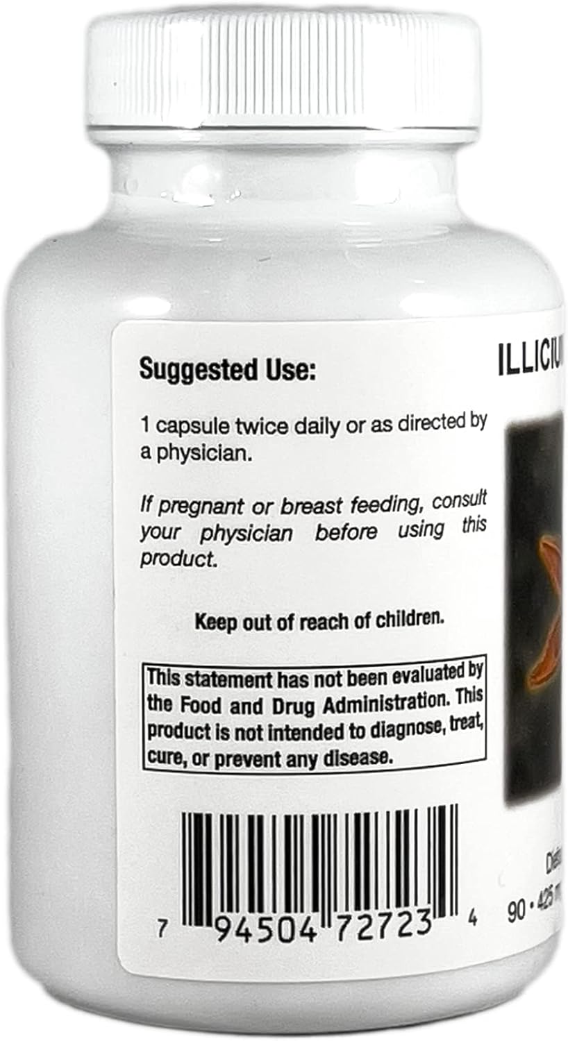 Supreme Nutrition Illicium Supreme - 90 Pure Star Anise Capsules (Vegetarian) - Two Pack