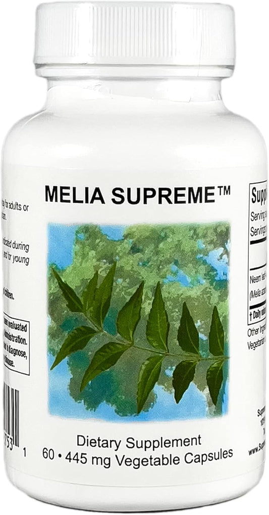 Supreme Nutrition Melia Supreme Neem Leaf Capsules - 60 Pure Powder Vegetarian Capsules