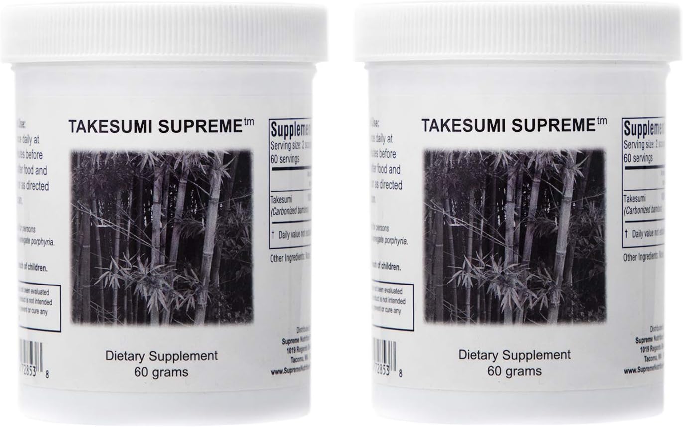 Supreme Nutrition Takesumi Supreme Activated Bamboo Charcoal Powder - 60 Grams (2 Pack)