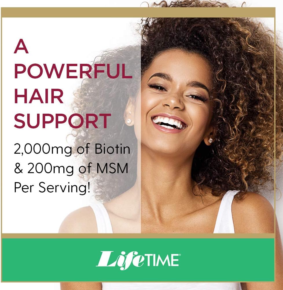 Supreme Vital Hair Supplement with Biotin, MSM, Vitamins, Zinc & More | Promotes Healthy Hair, Nails, & Skin | 120 Capsules