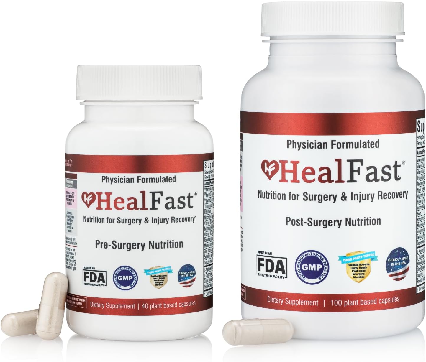 Surgery & Injury Recovery Supplement with Vitamins, Bromelain, Quercetin & Probiotics - Heal Fast Complete for Wound and Scar Treatment
