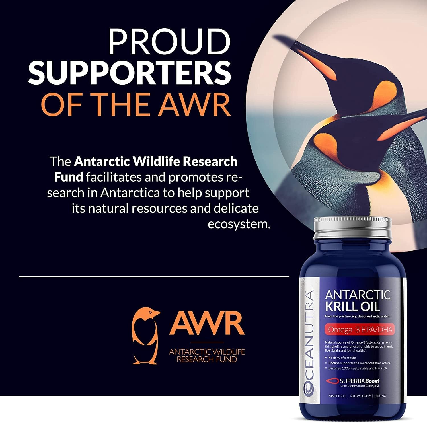 Sustainable Antarctic Krill Oil 1000MG Double Strength 120-Day Supply with Astaxanthin, Omega-3 EPA DHA for Heart Brain Joints Skin, 56% Phospholipids, Third-Party Tested - No Fish Oil