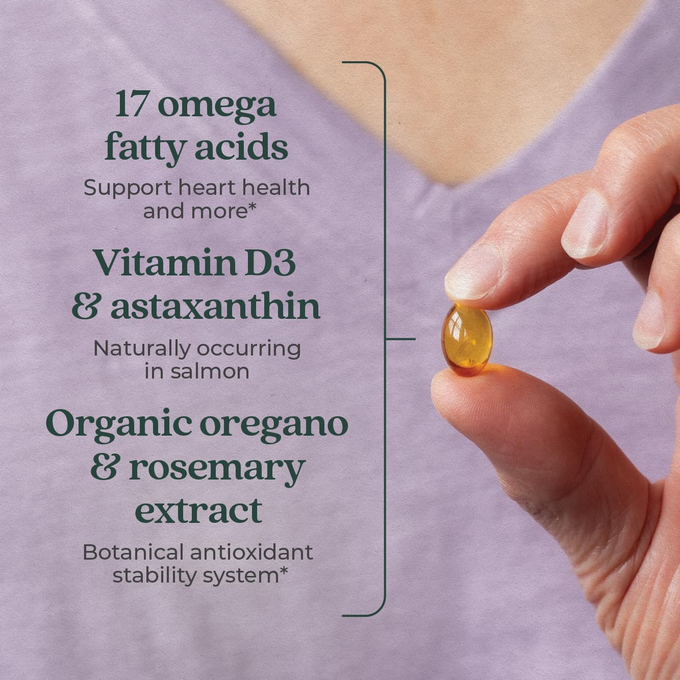 Sustainably Caught Wild Alaskan Salmon Oil with Omega-3, Vitamin D3, and Astaxanthin - 180 ct 500mg Softgels by New Chapter Wholemega