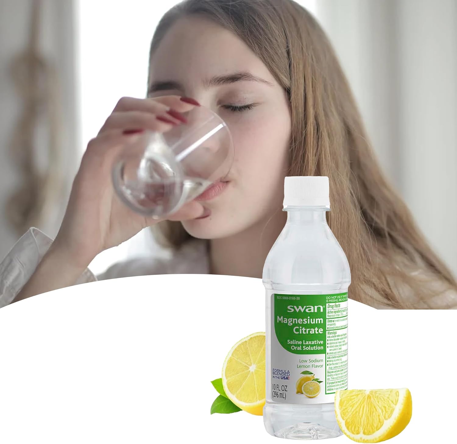 Swan Magnesium Citrate Oral Solution - Gentle Laxative Liquid for Digestive Health - 10 Oz (Lemon Three Pack)
