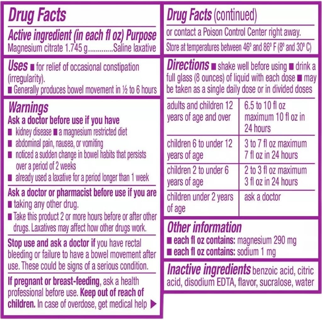Swan Magnesium Citrate Oral Solution 10 oz (3 Pack) with Grape Flavor - Deal Dave Card Offer