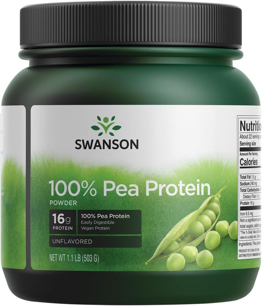 Swanson 100% Pure Pea Protein Powder - 1.1 lb (503 g)