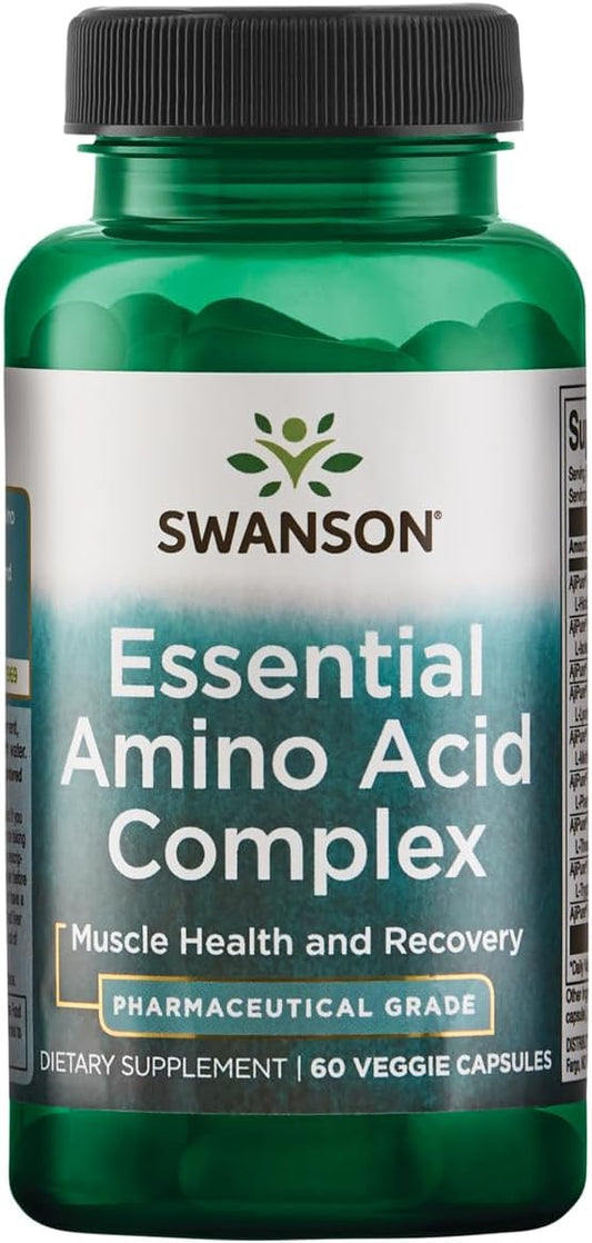 Swanson Ajipure 9 Essential Amino Acid Formula - Pharmaceutical Grade - 60 Vegetarian Capsules