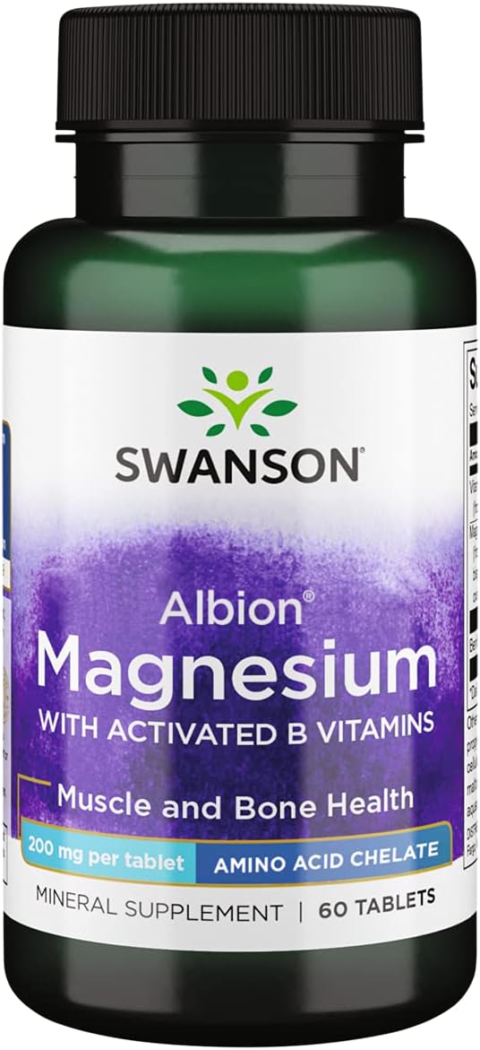 Swanson Albion Chelated TRS Magnesium Tablets - 60 Count